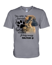 Leonberger-CS1389-My Hardest V-Neck T-Shirt tile