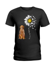 Golden Retriever-CS3830-Happy Place-V2 Ladies T-Shirt tile