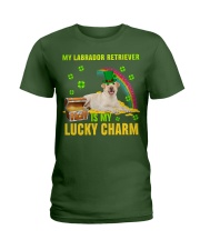 Labrador Retriever 3-CS4143-Lucky Charm-V2 Ladies T-Shirt tile
