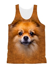Pomeranian-Face and Hair All-over Unisex Tank thumbnail