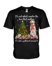 Labrador Retriever-CS3756-Under The Tree V-Neck T-Shirt tile