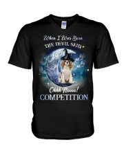 Cavalier King Charles Spaniel-CS3631-Competition V-Neck T-Shirt tile