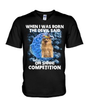 German Spitz-CS3730-The Devil Said V-Neck T-Shirt tile