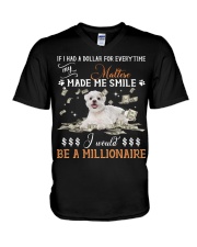 Maltese-CS3957-Made Me Smile-V2 V-Neck T-Shirt tile