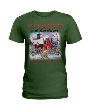 Belgian Shepherd-CS3767-It's Christmas Ladies T-Shirt tile