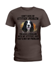 English Cocker Spaniel-CS3647-Attitude Problem Ladies T-Shirt tile