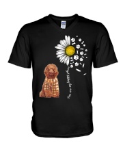 Poodle 3-CS3830-Happy Place-V2 V-Neck T-Shirt tile