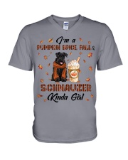 Schnauzer-CS3129-Pumpkin Spice V-Neck T-Shirt tile