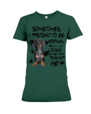 Dachshund 2-CS3898-Sometimes-V2 Premium Fit Ladies Tee tile