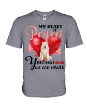 Samoyed-CS4148-Perfect-V2 V-Neck T-Shirt tile