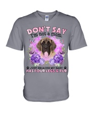 English Mastiff-CS4086-Don't Say-V2 V-Neck T-Shirt tile