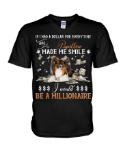 Papillon-CS3957-Made Me Smile-V2 V-Neck T-Shirt tile