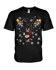 Dutch Shepherd-CS3901-Christmas Dog-V19 V-Neck T-Shirt tile