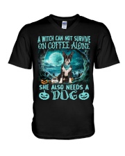 Boston Terrier-CS4001-Needs A Dog-V3 V-Neck T-Shirt tile