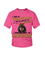 Black and Tan Coonhound-CS2949-Grumpy Lady Youth T-Shirt tile