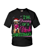 German Shepherd-CS3724-Pink Christmas Youth T-Shirt tile