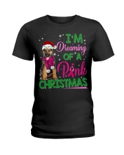 German Shepherd-CS3724-Pink Christmas Ladies T-Shirt tile
