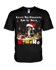 Havanese-CS3688-Ho Ho Ho-V2 V-Neck T-Shirt tile