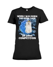 Chinese Crested-CS3730-The Devil Said Premium Fit Ladies Tee tile