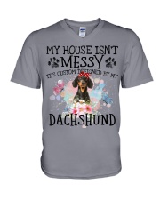 Dachshund 3-CS4029-My House V-Neck T-Shirt tile