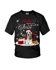 Basset Hound-CS3656-Christmas Youth T-Shirt tile