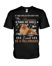 Pomeranian-CS3957-Made Me Smile-V2 V-Neck T-Shirt tile