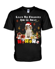 Cavalier King Charles Spaniel-CS3688-Ho Ho Ho-V2 V-Neck T-Shirt tile