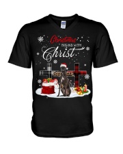 Greyhound -CS3656-Christmas V-Neck T-Shirt tile