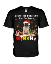 Pug 2-CS3688-Ho Ho Ho-V2 V-Neck T-Shirt tile