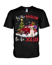 Kooikerhondje-CS3821-Tis The Season V-Neck T-Shirt tile