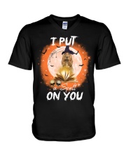 English Cocker Spaniel-DN2127-I Put A Spell V-Neck T-Shirt tile