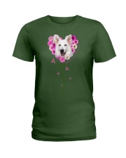 Berger Blanc Suisse-CS3894-Never Give Up-V2 Ladies T-Shirt tile