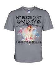 Labrador Retriever 1-CS4029-My House V-Neck T-Shirt tile