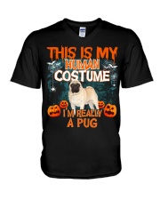 Pug-DN2100-This Is My Human V-Neck T-Shirt tile