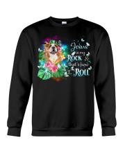 English Bulldog-CS3637-Jesus Is My Rock Crewneck Sweatshirt tile