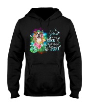 English Bulldog-CS3637-Jesus Is My Rock Hooded Sweatshirt tile