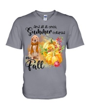 English Setter-CS3297-Into Fall V-Neck T-Shirt tile