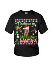 Irish Terrier-DN2343-Believe In Santa Youth T-Shirt tile