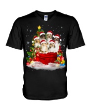 Shetland Sheepdog-Christmas-V12 V-Neck T-Shirt tile