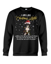 Boston Terrier-CS4064-Christmas Lights Crewneck Sweatshirt tile