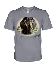Dachshund-CS1506-Enterprising V-Neck T-Shirt tile