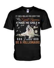 Great Pyreness-CS3957-Made Me Smile-V2 V-Neck T-Shirt tile