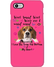 Beagle-NT516-I Love You-V4 Phone Case tile