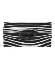 Black Toy Poodle Stripes FM Cloth face mask front
