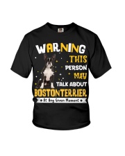 Boston Terrier-DN1663-This Person May Youth T-Shirt tile