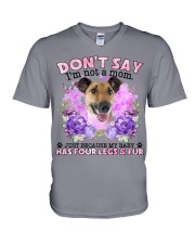 Smooth Fox Terrier-CS4086-Don't Say-V2 V-Neck T-Shirt tile