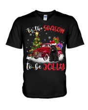 Schnauzer-CS3821-Tis The Season V-Neck T-Shirt tile