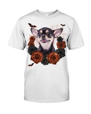 Chihuahua-CS3406-Rose And Dog-V3 Classic T-Shirt front