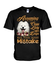 Samoyed-NT508-Assuming-V2 V-Neck T-Shirt tile