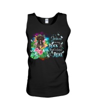 Schnoodle-CS3637-Jesus Is My Rock Unisex Tank tile